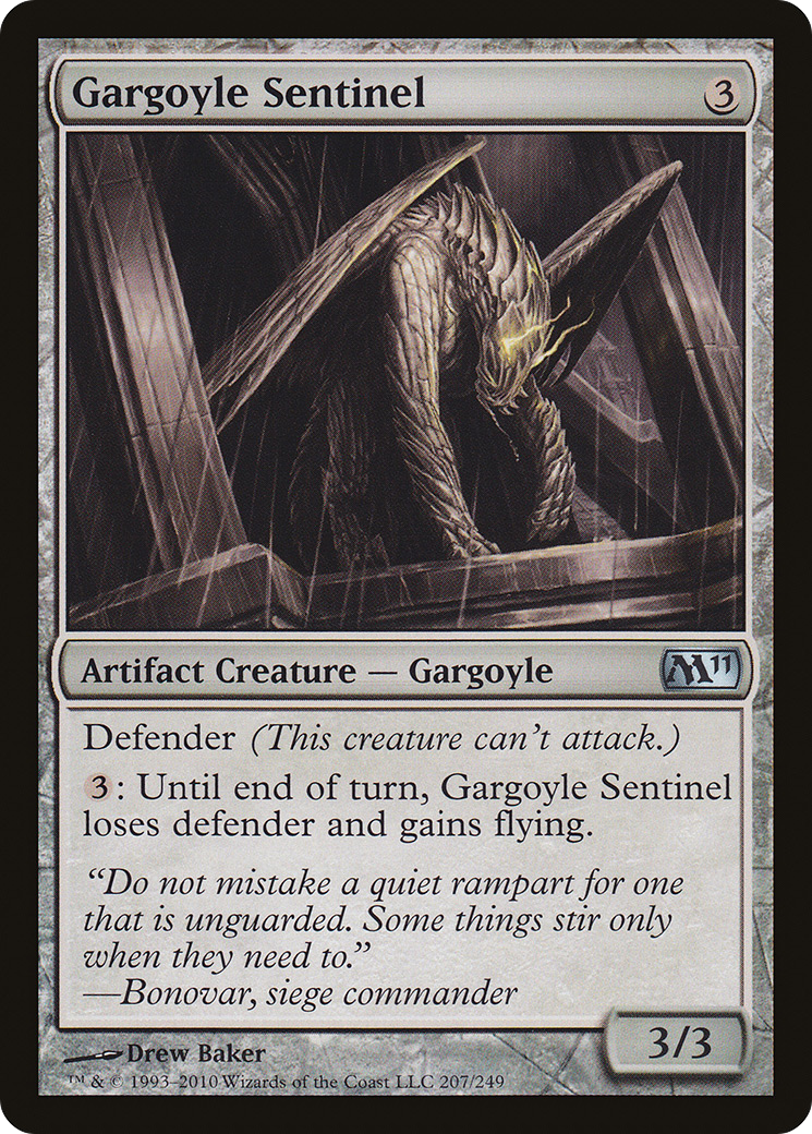Gargoyle Sentinel (M11-207) - Magic 2011 Foil
