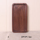 Japanese Style Black Walnut Rectangular Dinner Plate
