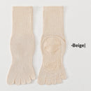 SpringSummer Yoga Socks Five-Toe Mid-Calf, Non-Slip