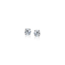 14k White Gold White Cubic Zirconia 2mm Stud Earrings