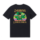 Hawaiian Tee For Men Dabbing Leprechaun St. Patrick'S Day Tee Crew Neck 100% Cotton - BLACK