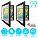12.99x9.52in Kids Art Frame Front Opening Wooden Frame Artwork Display Storage Frame A4 Picture Frame Wall Display for Photo Art Projects Picture Chil
