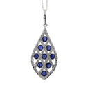 .58ct Sapphire Diamond Fashion Pendants 14KT White Gold