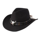 European And American Style Woolen Cowboy Hat Men's Lady Couple Ethnic Style Curling
