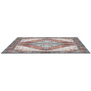 6x9FT VintageÊArea Rug Modern Non Slip Carpet Boho Low Pile Soft Rug Waterproof Machine Washable Rug for Living Room BedroomÊKitchen Dining Room Under