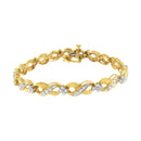 10K Yellow Gold Round-Cut Diamond Infinite Love Bracelet (1.00 cttw, I-J Color, I2-I3 Clarity)