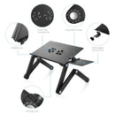 Folding Notebook Computer Desk with Dual Fans for Stability
