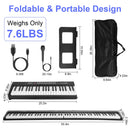 GBruno 88 Keys Foldable Full Size Keyboard