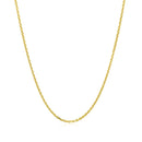 14k Yellow Gold Diamond Cut Cable Link Chain 1.4mm