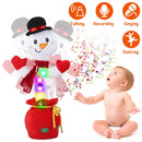 Kid Electric Dance Toy Christmas Elk Snowman Senior Penguin Plush Toy Interactive Sing Song Whirling Mimicking Recording Light up Toy