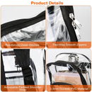 Clear Backpack Heavy Duty Transparent Book Bag Waterproof PVC Clear Backpack 5.3Gal with Reinforced Strap for College Workplace