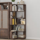 6-Tier L-Shaped Corner Bookshelf with Anti-Tip Safety Kit