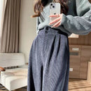 Chenille Fleece Wide-leg Pants Women