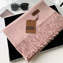 Womens Thickened Fashionable Solid-Color Tassel Scarf