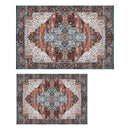 6x9FT VintageÊArea Rug Modern Non Slip Carpet Boho Low Pile Soft Rug Waterproof Machine Washable Rug for Living Room BedroomÊKitchen Dining Room Under