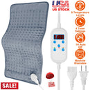 22.8x11.4” Electric Heating Pad for Shoulder Neck Back Spine Legs Feet Pain Relief w/ 9 Temperature Levels 4 Timer Modes