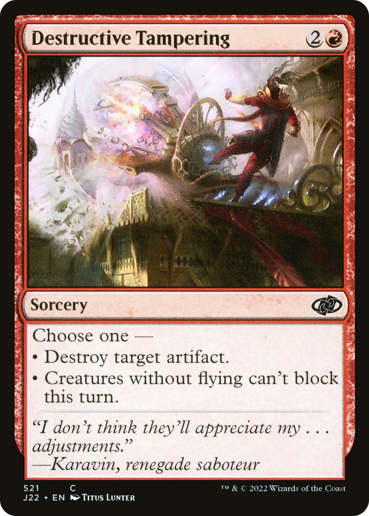 Destructive Tampering (J22-521) - Jumpstart 2022