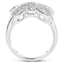 0.58 Carat Genuine White Diamond .925 Sterling Silver Ring