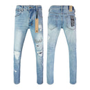 Straight Ripped Stretch Casual Men's Jeans