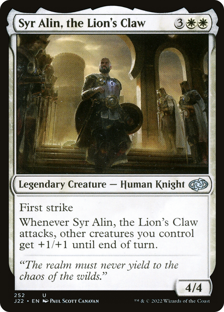 Syr Alin, the Lion's Claw (J22-252) - Jumpstart 2022