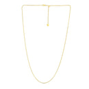 14k Yellow Gold Adjustable Franco Chain 0.9mm