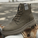Short Men's Genuine Leather British Casual Shoes