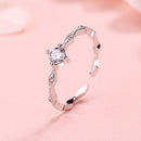 Rhombus Zircon Open Index Finger Ring