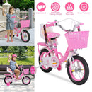 16in Carbon Steel Kid Bike with Backpack Streamers Helmet Detachable Training Wheels