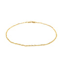 14k Yellow Gold Singapore Bracelet 1.0mm