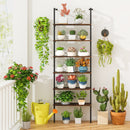 6-tier Ladder Shelf 72 Inches Industrial Wall Mounted Bookshelf