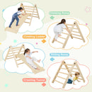7-in-1 Indoor Climbing Toys for Toddlers with Reversible Ramp-Natural