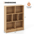 7-Section Freestanding Bookshelf for Kids Room Classroom Daycare Nursery