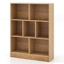 7-Section Freestanding Bookshelf for Kids Room Classroom Daycare Nursery-Natural