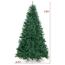 7.5 Feet Artificial Christmas Tree with Folding Metal Stand