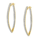 10k Yellow Gold Round Cut Diamond Earrings (1 cttw, I-J Color, I2-I3 Clarity)