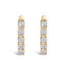 14k Yellow Gold 1/2 Cttw Diamond Cluster Hoop Earrings (H-I Color, SI2-I1 Clarity)