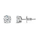 IGI Certified 14K White Gold 1 1/2 Cttw Lab Grown Diamond Solitaire Stud Earrings with Screwbacks (H-I Color, VS1-VS2 Clarity)