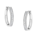 10KT White Gold Diamond Hoop Earring (1.00 cttw, H-I Color, I1-I2 Clarity)