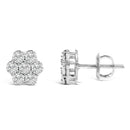 14KT White Gold 1 cttw Diamond Composite Stud Earrings (I-J, SI2-I1)