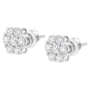 14KT White Gold 1 cttw Diamond Composite Stud Earrings (I-J, SI2-I1)