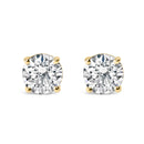 14K White Gold 3.0 Cttw Lab Grown Diamond Solitaire Stud Earrings