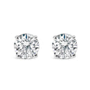 14K White Gold 1.00 Cttw Lab Grown Diamond Solitaire Stud Earrings