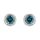.925 Sterling Silver 1 cttw Treated Black Diamond Modern 4-Prong Solitaire Milgrain Stud Earrings (Black Color, I1-I2 Clarity)