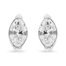 14K White Gold 4/5 Cttw Marquise Lab Grown Diamond Solitaire Stud Earrings