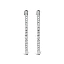 14K White Gold 1 1/2 Cttw Lab Grown Diamond Inside Out Hoop Earrings (G-H Color, VS2-SI1 Clarity)