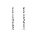 14K White Gold 5.00 Cttw Lab Grown Diamond Inside-Out Hoop Earring