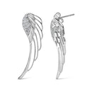 14K White Gold 1/4 Cttw Lab Grown Diamond Angel Wing Stud Earrings (F-G Color, VS1-VS2 Clarity)
