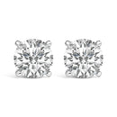 14K White Gold 2 1/2 Cttw Lab Grown Diamond Solitaire Stud Earrings