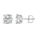 14K White Gold 2 1/2 Cttw Lab Grown Diamond Solitaire Stud Earrings