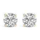 14K White Gold 1.00 Cttw Lab Grown Diamond Solitaire Stud Earrings